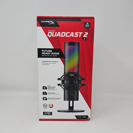 New HyperX Quadcast 2 S Condenser Microphone 9A273A6