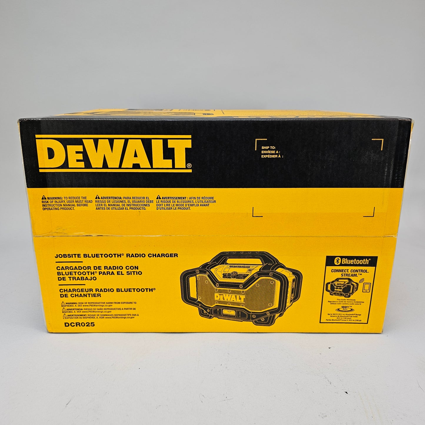 New DeWalt DCR025 20V MAX Jobsite Bluetooth Radio Charger