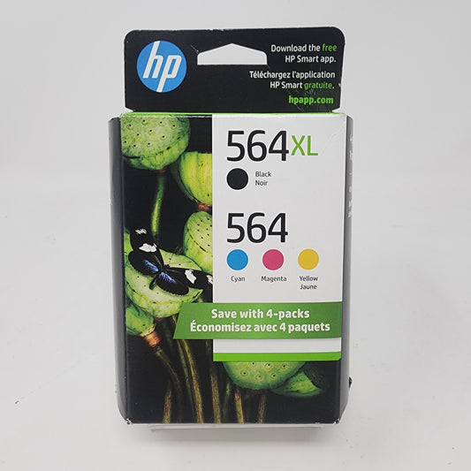 New HP 564XL N9H60FN Black, Yellow, Cyan and Magenta Ink Cartridge