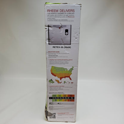 New RHEEM RETEX-36  Tankless Water Heater/Boiler