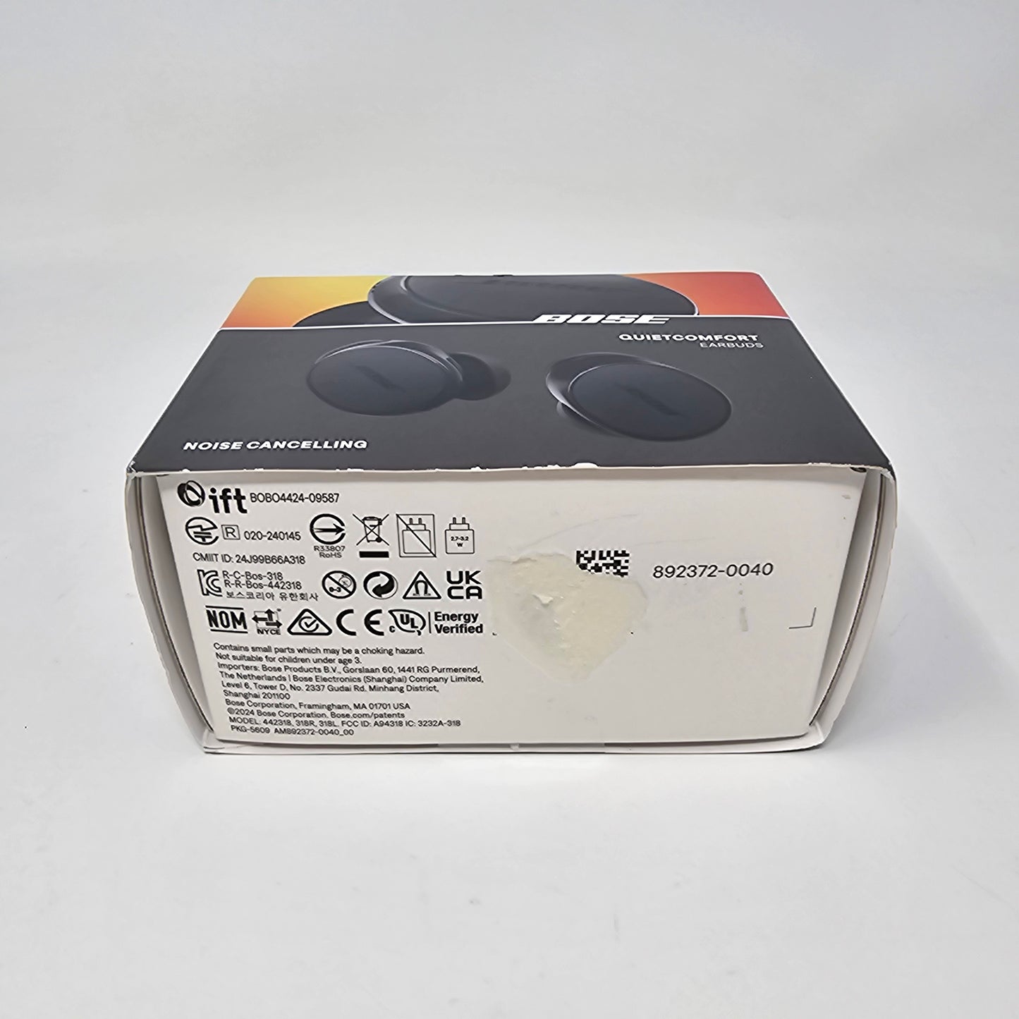 New Bose QuietComfort Noise Cancelling Bluetooth Earbuds Black