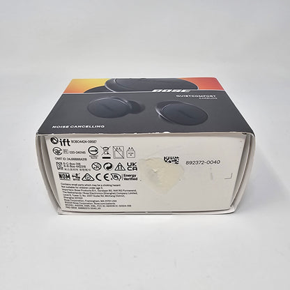 New Bose QuietComfort Noise Cancelling Bluetooth Earbuds Black