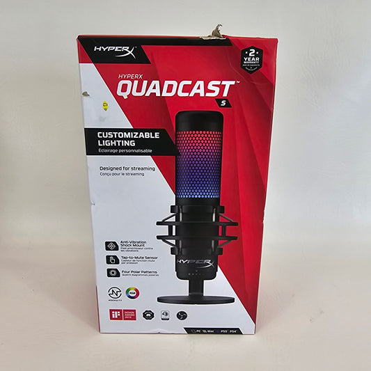 New HyperX Quadcast S USB Microphone QDCOO1