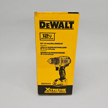 New DeWalt DCD701F2 12V Max 3/8" Drill / Driver Kit