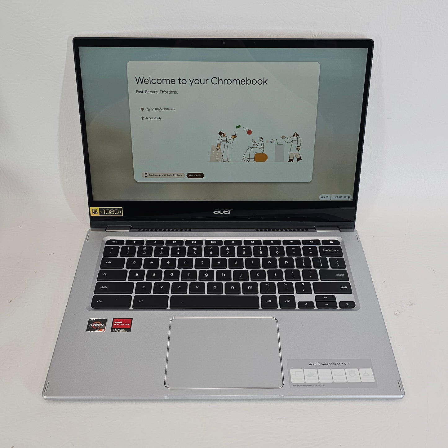 Acer Chromebook Spin 514 CP514-1H 14" Ryzen 3 3250C 2.6GHz 8GB RAM 128GB eMMC